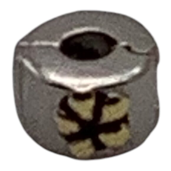 Flower Clip Lock Round Stopper Charm For Bracelets Silver Plated Gold Floral - Picture 1 of 6